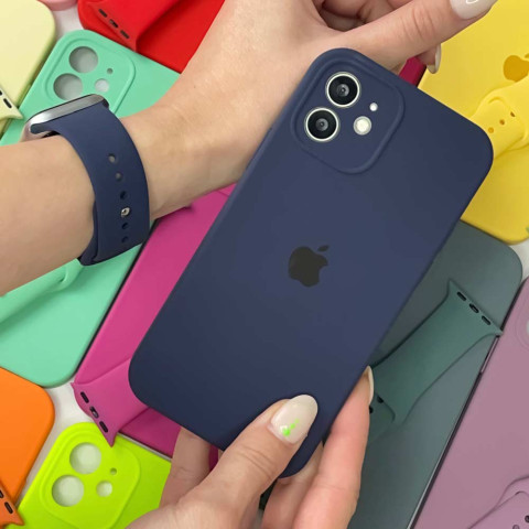 Чехол Silicone Case Full Camera для iPhone 12 mini Midnight blue Чехол Silicone Case Full Camera для iPhone 12 mini Midnight blue
